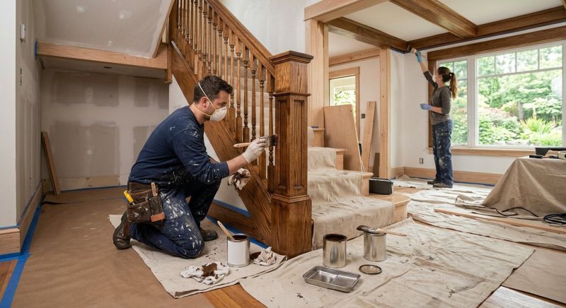 Basement Stairs Painting in Wilmington, NC