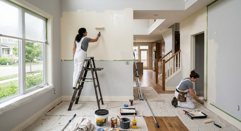 Basement Wall Painting in Wilmington, NC