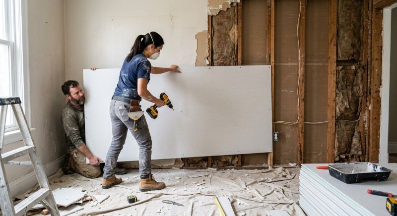 Ceiling Drywall Replacement in Overland Park, KS