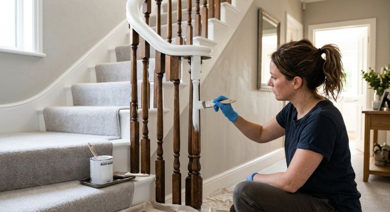Interior Railing Painting in Wilmington, NC